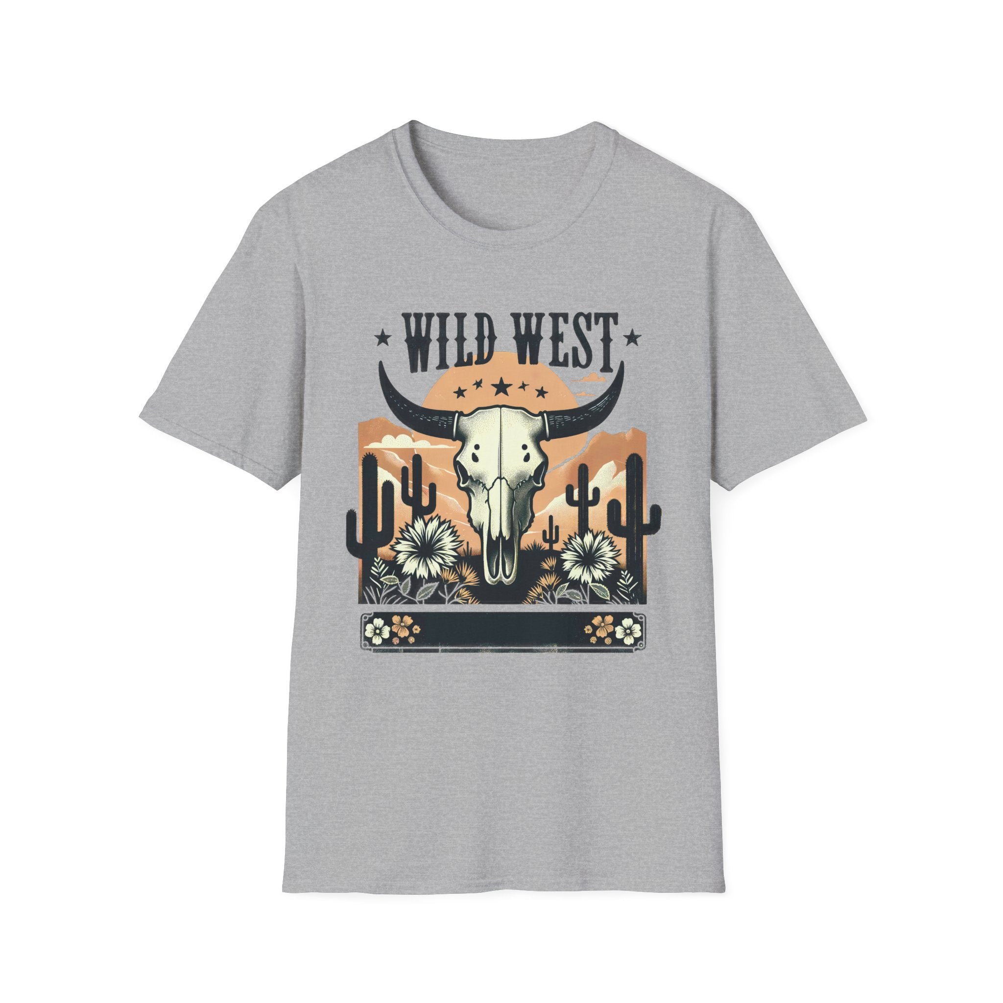 Wild West Skull T-Shirt — Southwestern Desert Cowboy Graphic Tee